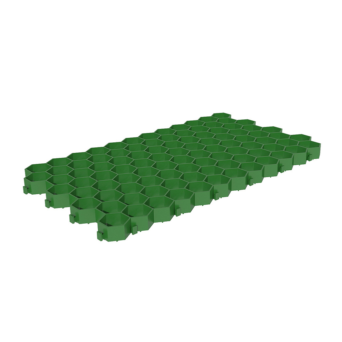 картинка Решетка газонная пластиковая зеленая Eco Standart Gidrolica С250 700х400х32,8 мм от магазина Ютек