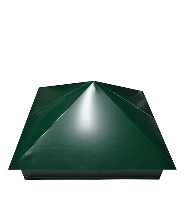 картинка Колпак на столб 400х400 мм зеленый RAL 6005 от магазина Ютек