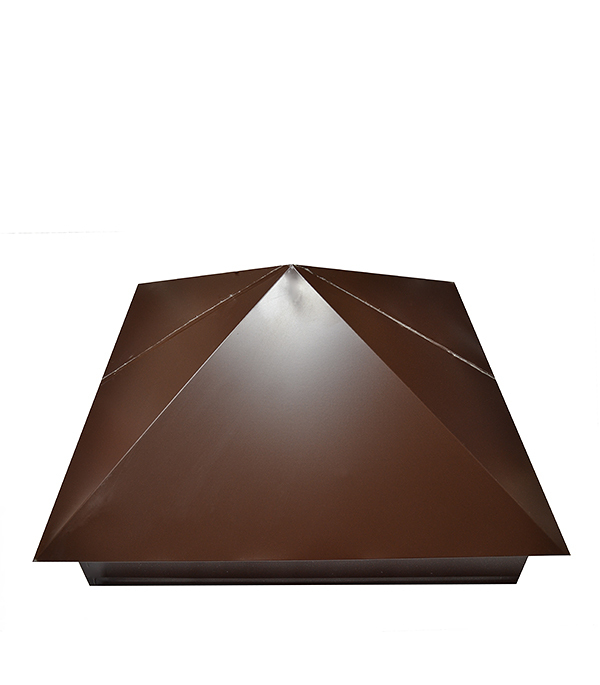 картинка Колпак на столб 400х400 мм коричневый RAL 8017 от магазина Ютек