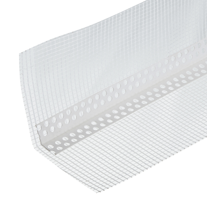 картинка Профиль углозащитный штукатурный универсальный пластиковый, с сеткой 100х100 мм, 3м от магазина Ютек