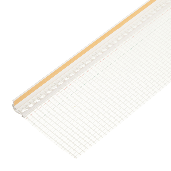 картинка Профиль примыкания оконный самоклеящийся с сеткой 6 мм 2.4 м пластиковый от магазина Ютек
