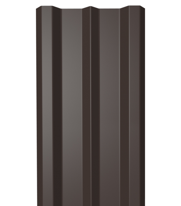 картинка Евроштакетник односторонний 0,4 мм 100х1500 мм коричневый RAL 8017 от магазина Ютек