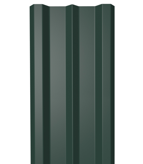 картинка Евроштакетник односторонний 0,4 мм 100х2000 мм зеленый RAL 6005 от магазина Ютек