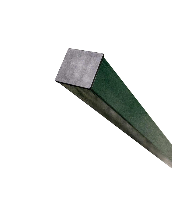 картинка Столб для забора 62х55х1,4 мм 3 м 4 отверстия зеленый RAL 6005 от магазина Ютек