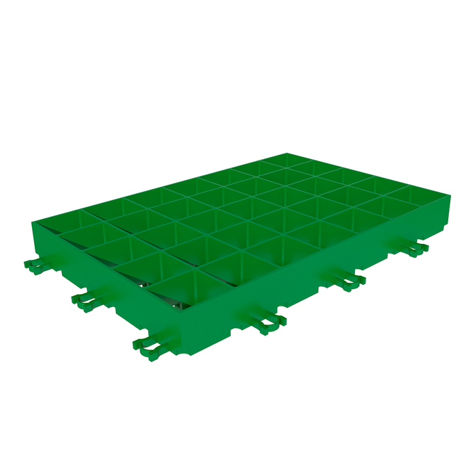 картинка Решетка газонная Gidrolica Eco Super пластиковая зеленая D400 600х400х64 мм от магазина Ютек