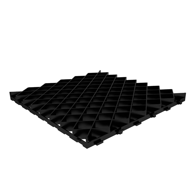 картинка Решетка газонная Gidrolica Eco Pro пластиковая черная С250 600х600х40 мм от магазина Ютек